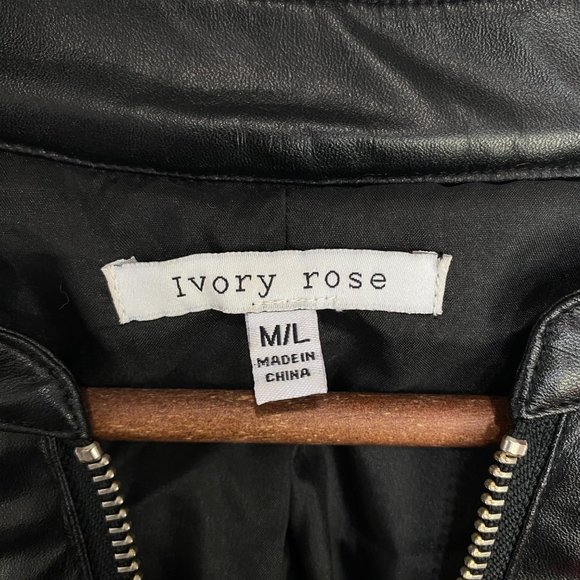 Ivory Rose Cropped Jacket Womens Medium Fleece Full Zip Mustard Colorblock Blk - Picture 5 of 10